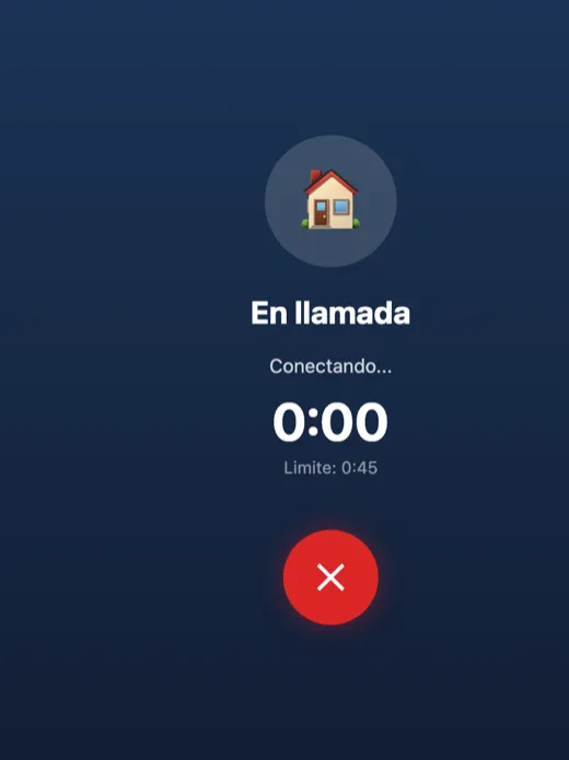 La llamada de voz con tu visita desde la app