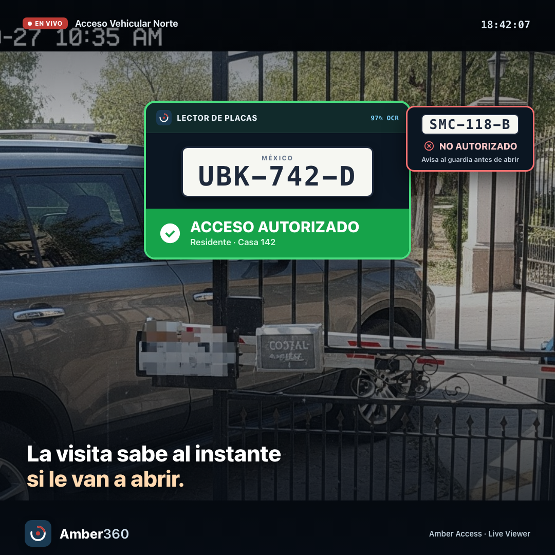 La visita sabe si le abrió (semáforo en el acceso)