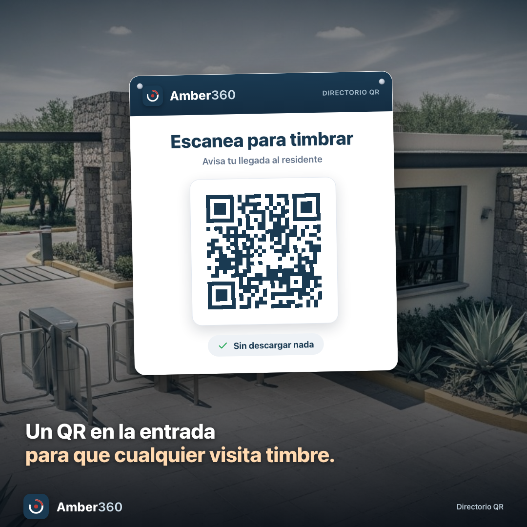 QR fijo del acceso para timbrar