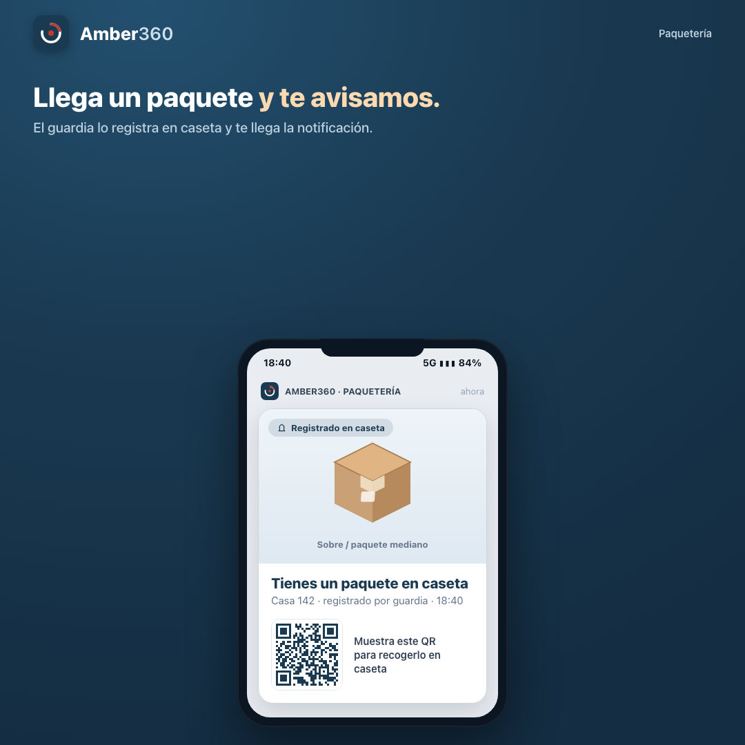 Paquete que llega y te avisa con foto